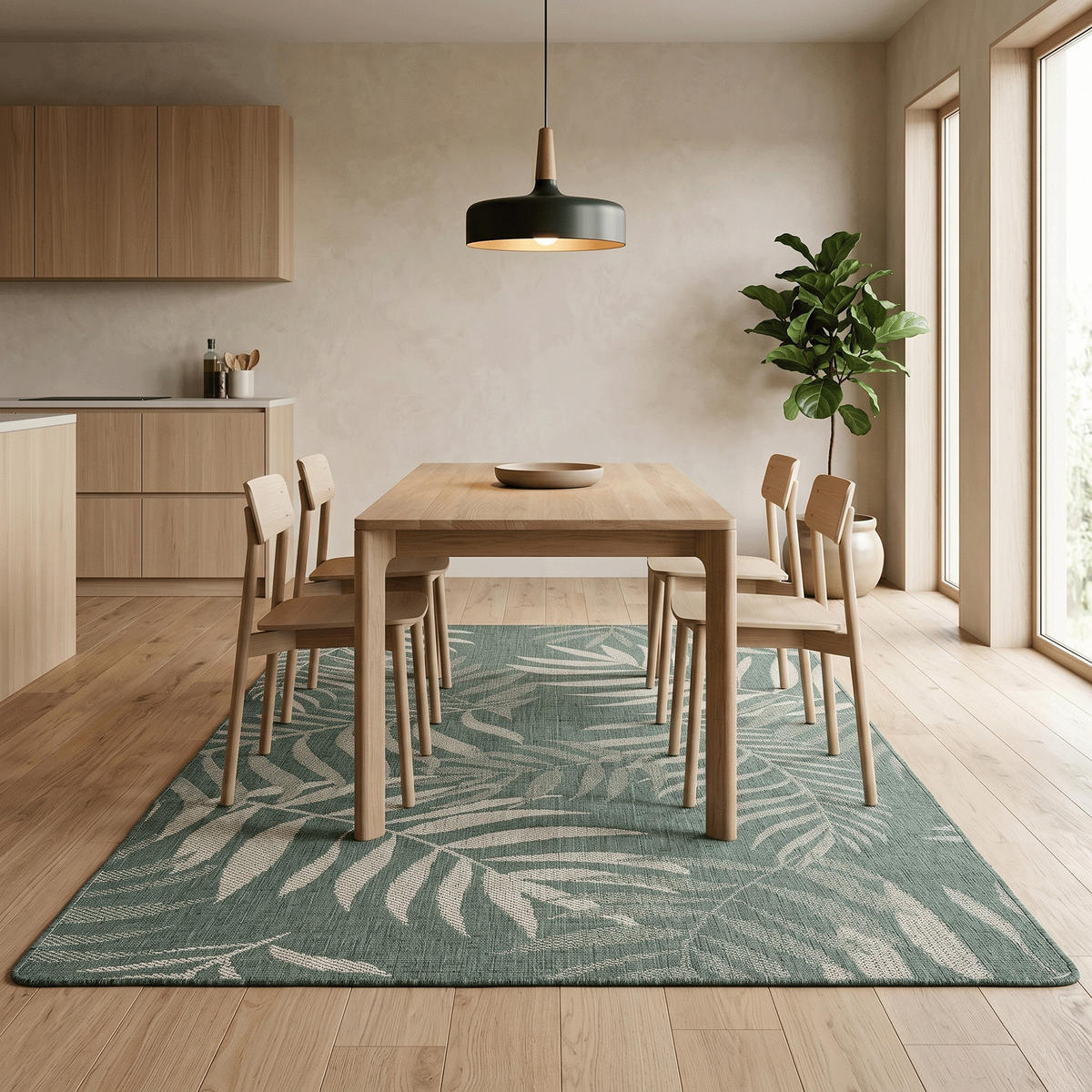 IN- UND OUTDOOR TEPPICH BEIDSEITIG NEWPORT DESIGN - Grün, Textil (200/250cm) - Snapstyle
