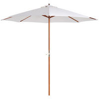 SONNENSCHIRM, Polyester, Creme - Creme, Kunststoff (270/270cm) - Outsunny