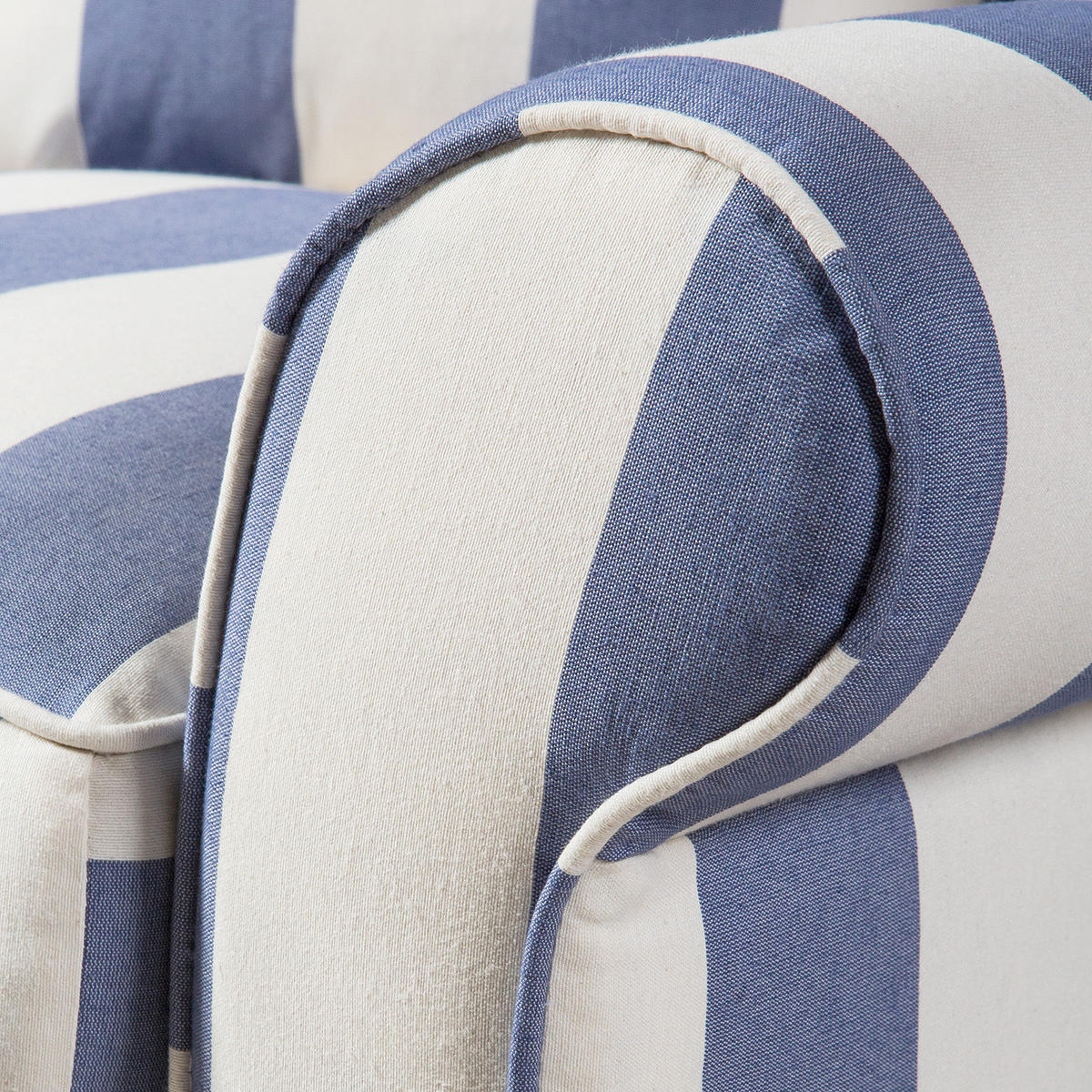 OHRENSESSEL - Webstoff - Blau/Weiß, Textil (94/95/134cm) - home24