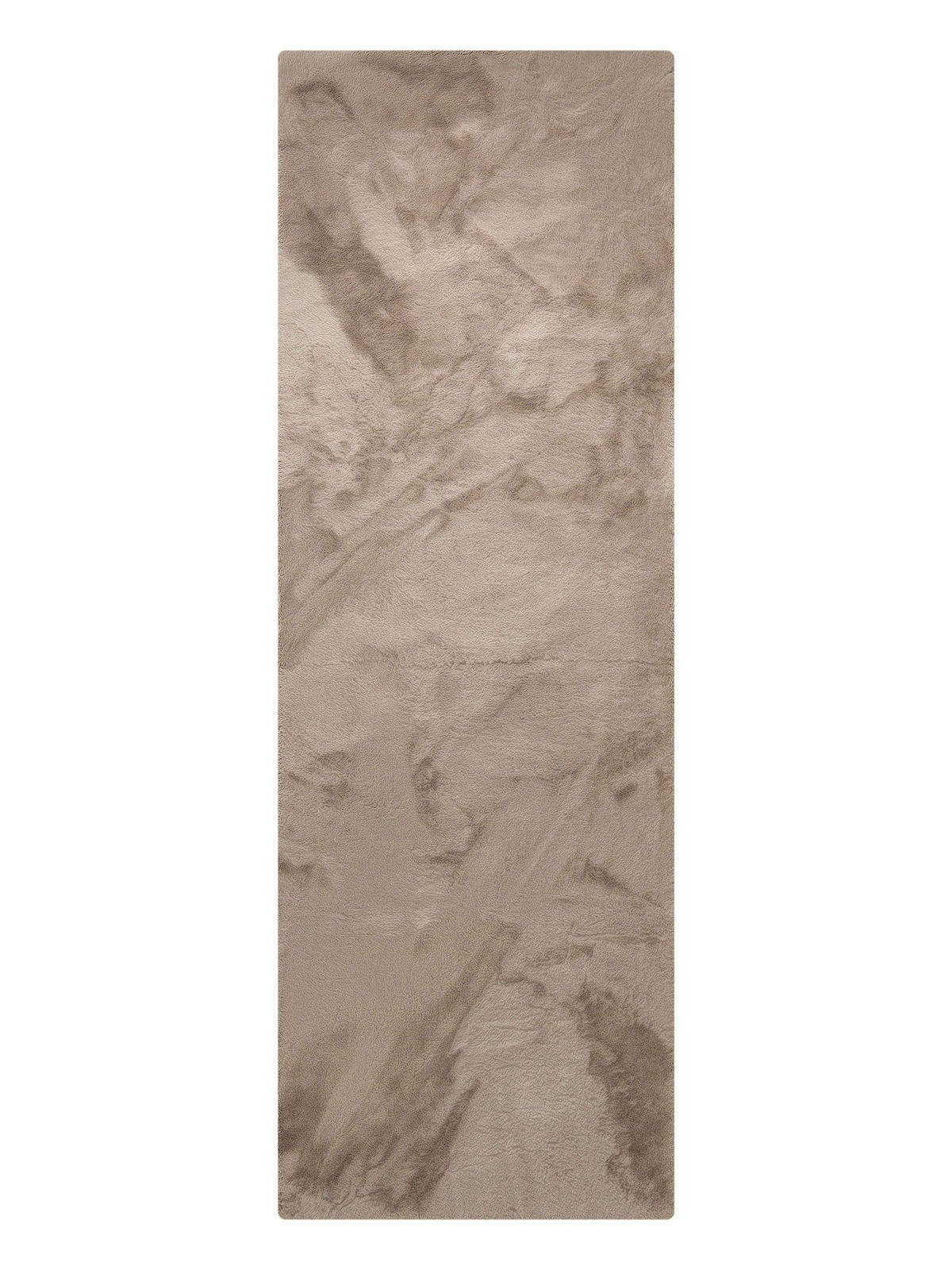 KUNSTFELL-TEPPICH Dave Taupe 80x240 cm - Taupe, Textil (80/240cm) - benuta Nest