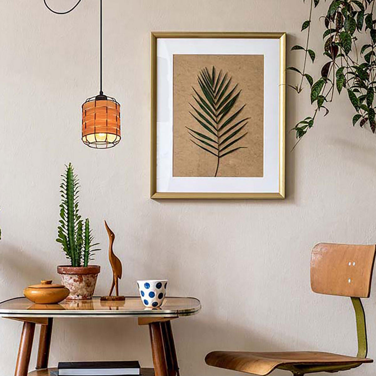 HÄNGELEUCHTE Holzoptik Braun 3er Set - Braun, Metall (15/15/200cm) - Globo Lighting