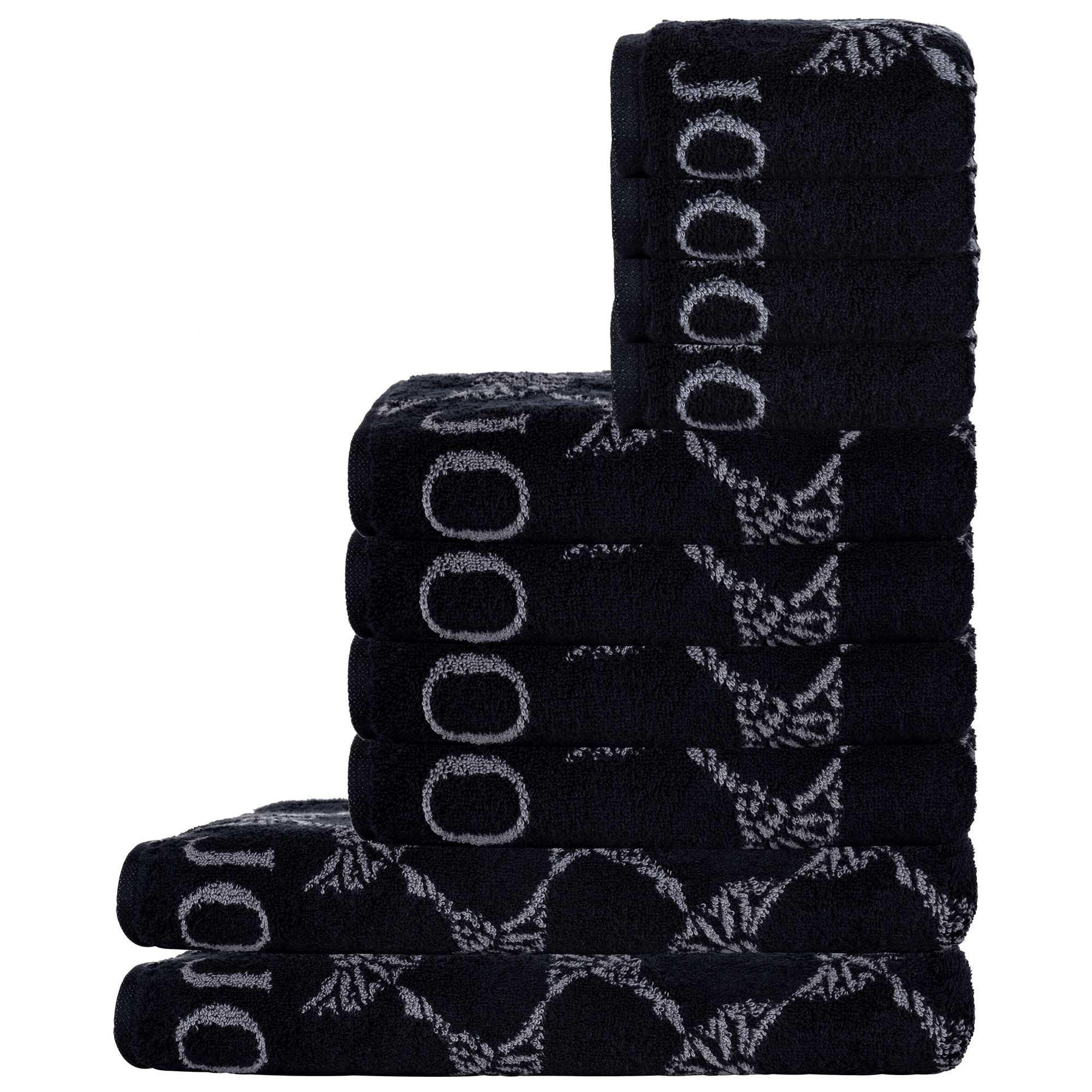 HANDTUCH Unisex Schwarz Baumwolle 10er Pack - Schwarz, Textil (100/50cm) - Joop!