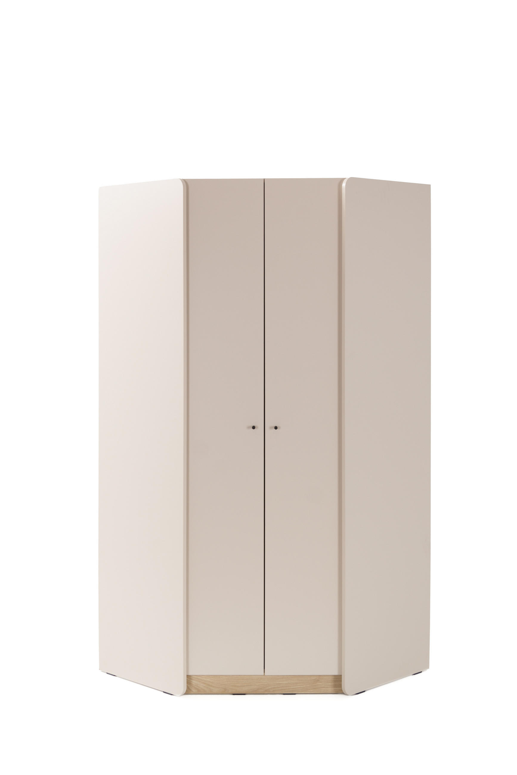 DREHTÜRENSCHRANK VETTA 95/195/95cm 2-türig Beige - Eichefarben/Beige, Holzwerkstoff (95/195/95cm) - MASSENO