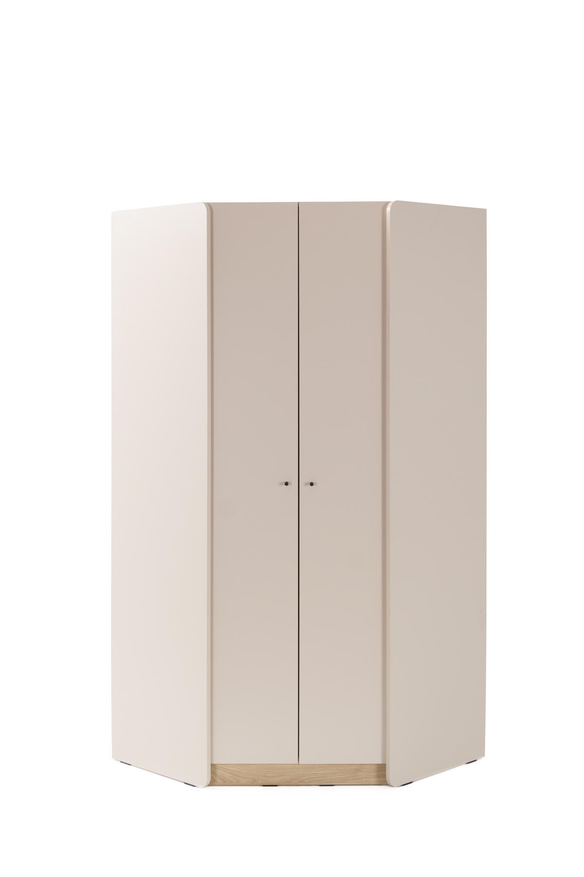 DREHTÜRENSCHRANK VETTA 95/195/95cm 2-türig Beige - Eichefarben/Beige, Holzwerkstoff (95/195/95cm) - MASSENO