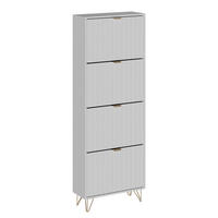 SCHUHSCHRANK Helge Weiß 60 x 166.7 cm 4 Fächer - Weiß, Holzwerkstoff (60/166.7/23.5cm) - Vicco