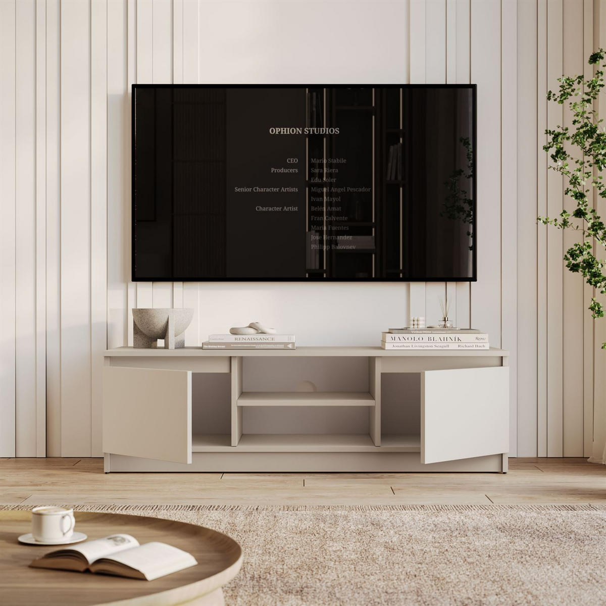 LOWBOARD HANA 120 cm Kaschmir - Kaschmir, Holzwerkstoff (120/36/40cm) - Lookway