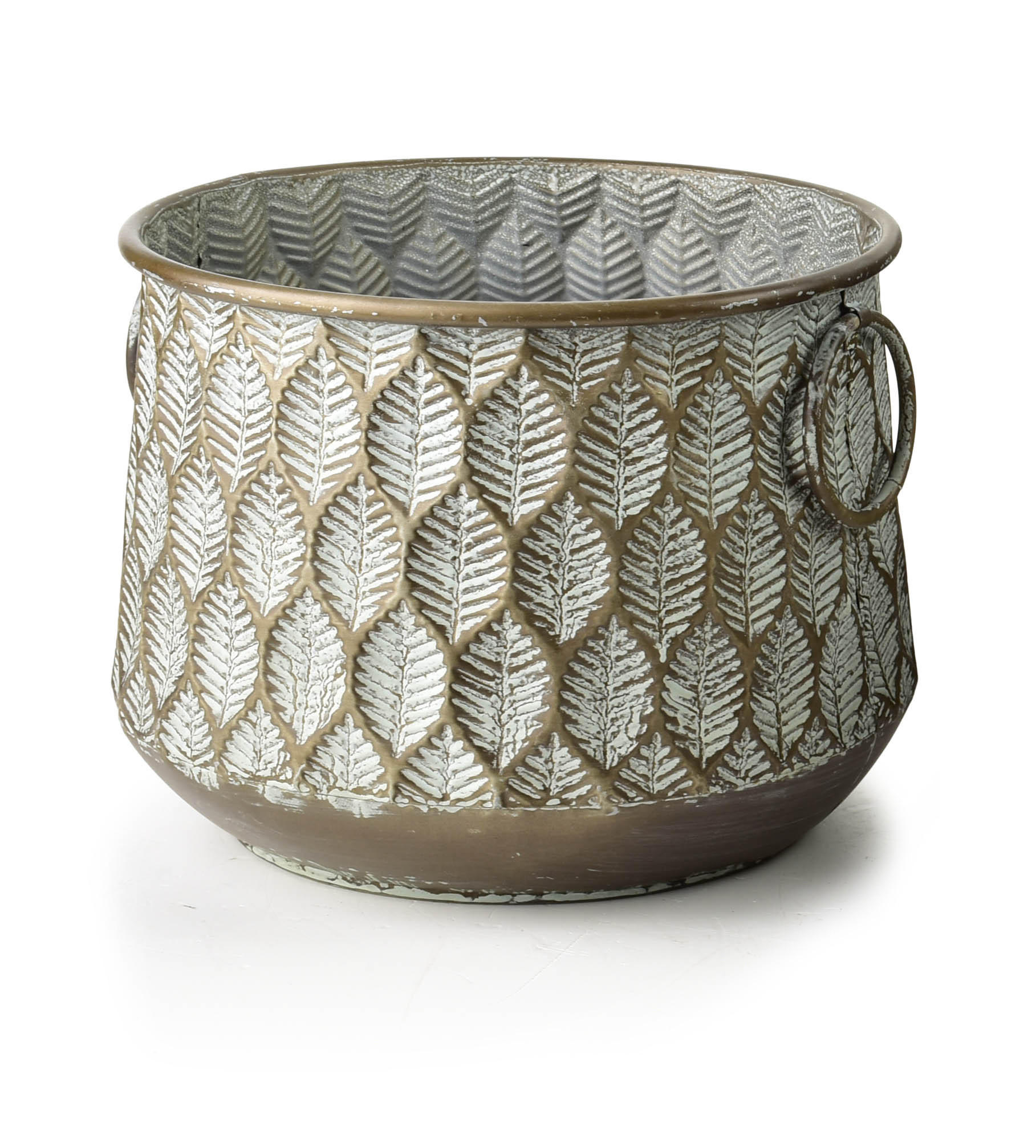 BLUMENTOPF Marina grau 30/32/23.5 cm Metall - Silberfarben, Metall (30/23.5/32cm) - Mondex