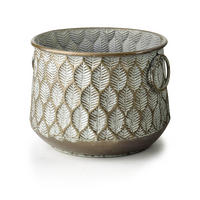 BLUMENTOPF Marina grau 30/32/23.5 cm Metall - Silberfarben, Metall (30/23.5/32cm) - Mondex