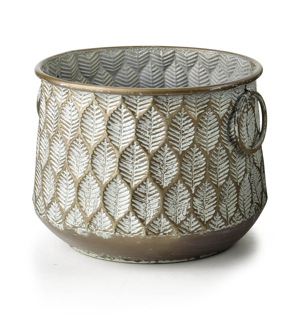 BLUMENTOPF Marina grau 30/32/23.5 cm Metall - Silberfarben, Metall (30/23.5/32cm) - Mondex