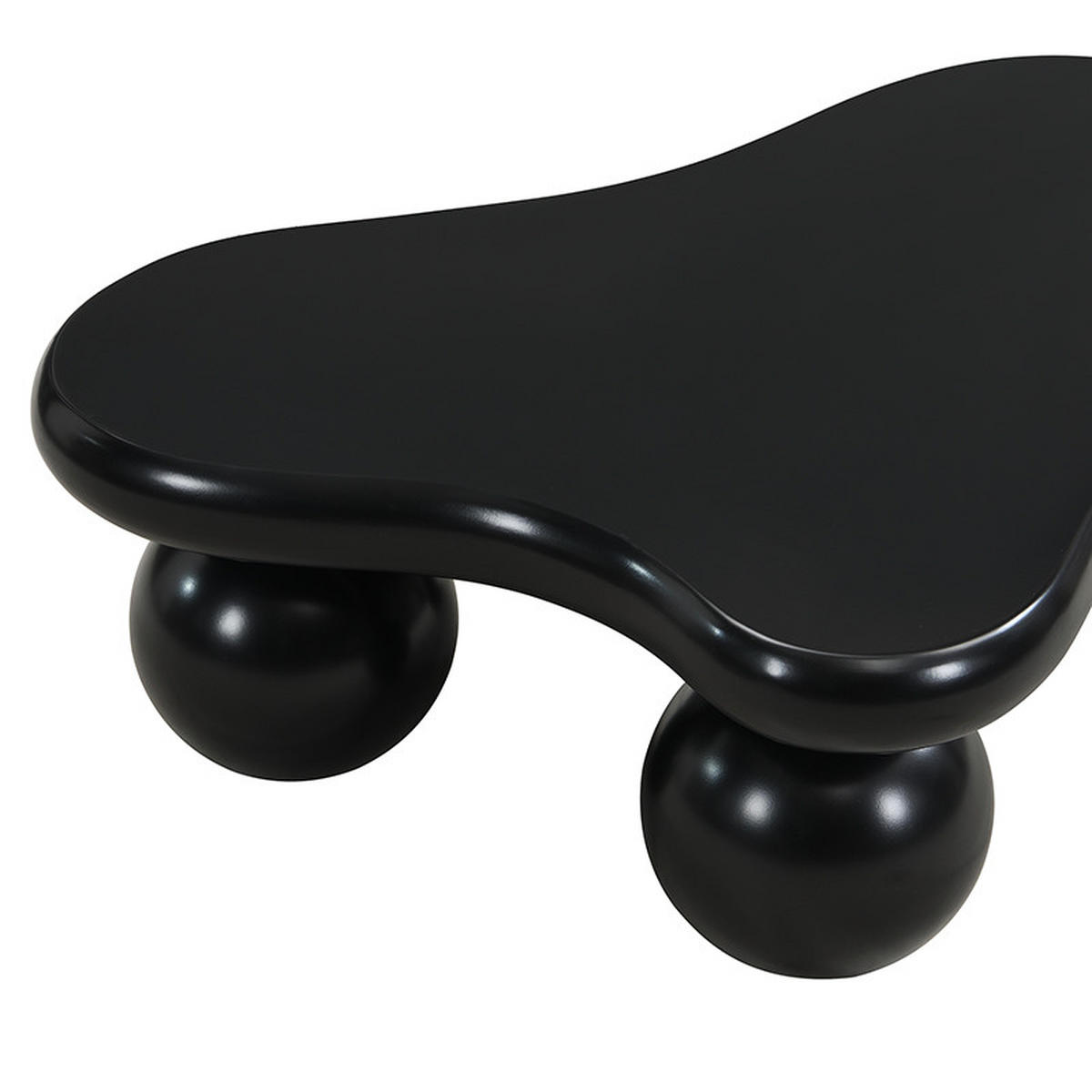 COUCHTISCH Wolkenstil schwarz 95/32 cm mit LED-Beleuchtung 16 Farben - Schwarz, Holzwerkstoff (95/62.5/32cm) - OKWISH