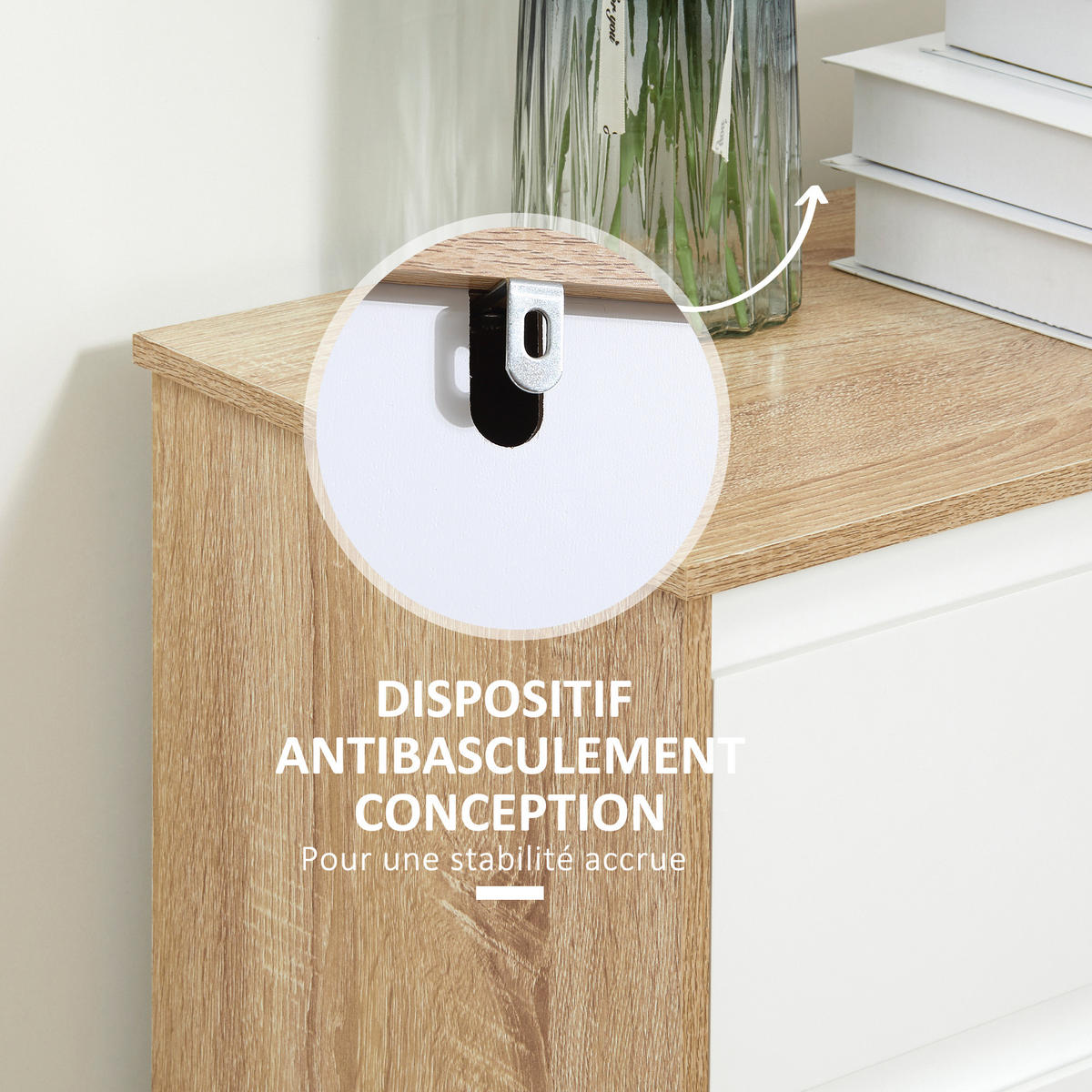 MIDISCHRANK DE-12540 60/30/90 cm Weiß - Weiß, Holzwerkstoff (30/90/60cm) - ComfortXL