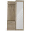 FLURMÖBEL-SET Duvio Eiche Sonoma - Silberfarben/Sonoma Eiche, Holzwerkstoff/Kunststoff (100/35/180cm) - Selsey