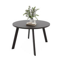 TISCH Schwarze Beine, MDF Tischplatte, Molet Schwarz - Schwarz, Holzwerkstoff (100/100/76cm) - Idohome