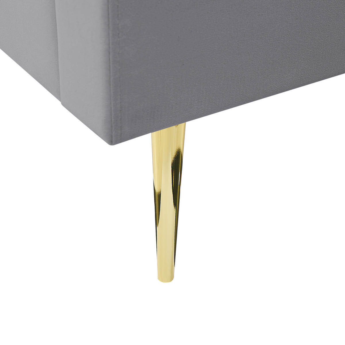 POLSTERBETT 140/200cm Grau Marville - Grau, Textil (140/200cm) - Beliani