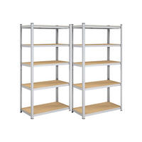 STANDREGAL 2ER-SET - Silberfarben, Metall (100/200/50cm) - Hansiro