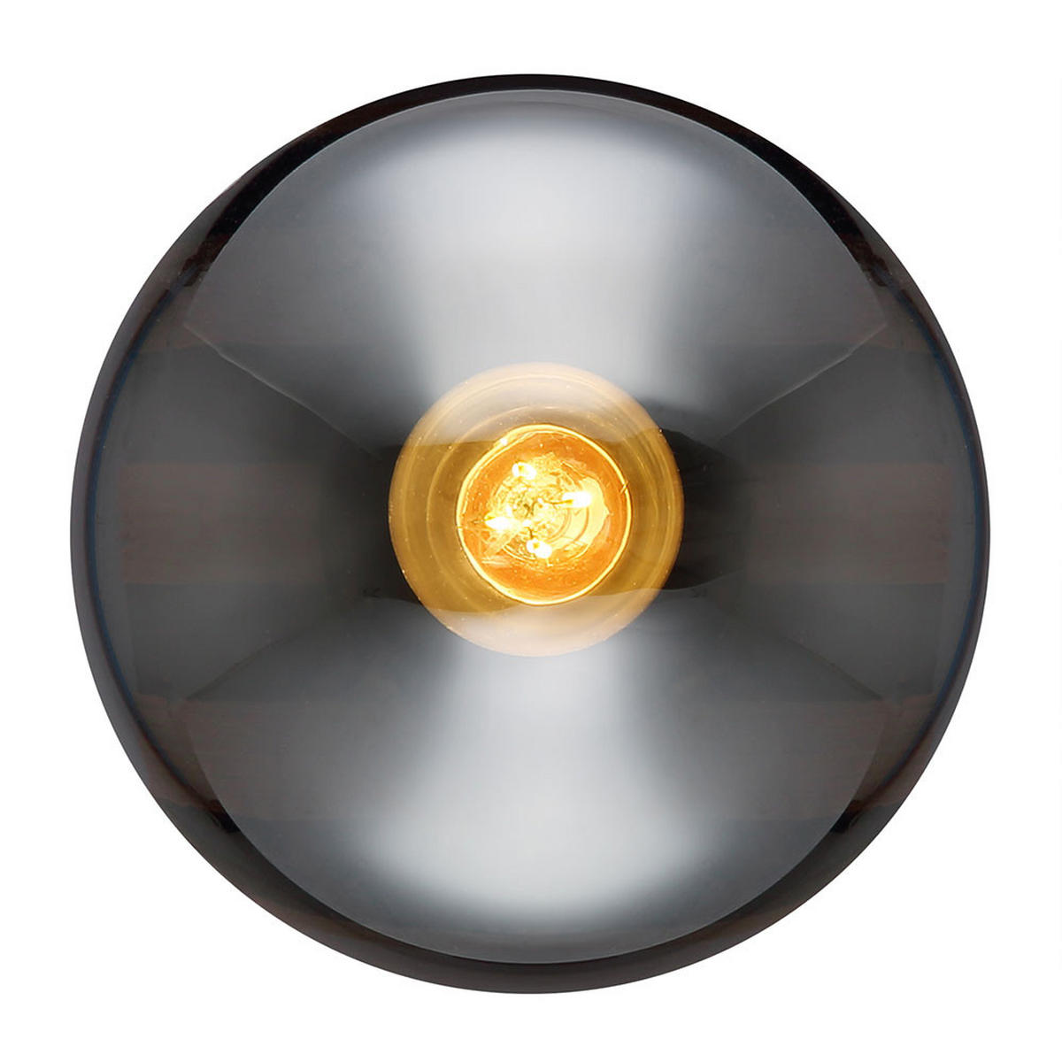 DECKENLEUCHTE PARSONS Metall Glas Schwarz Holzoptik - Schwarz, Glas (15/15/20cm) - Globo Lighting