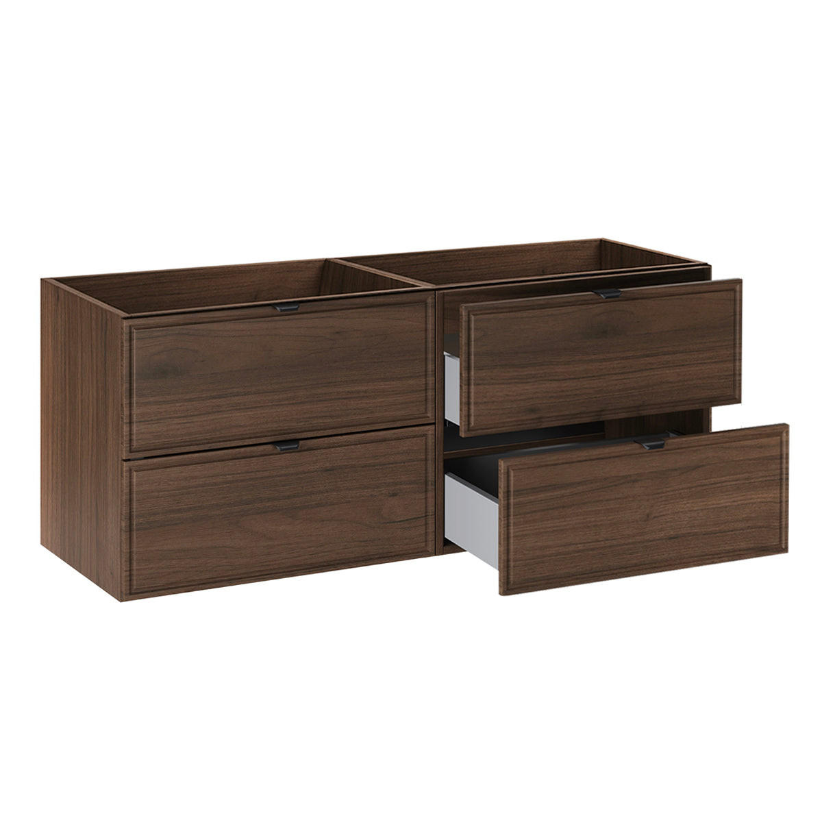 BADMÖBEL 121cm Elias 2er-Set Holz - Braun, Holzwerkstoff (121/50/46cm) - Petits-meubles