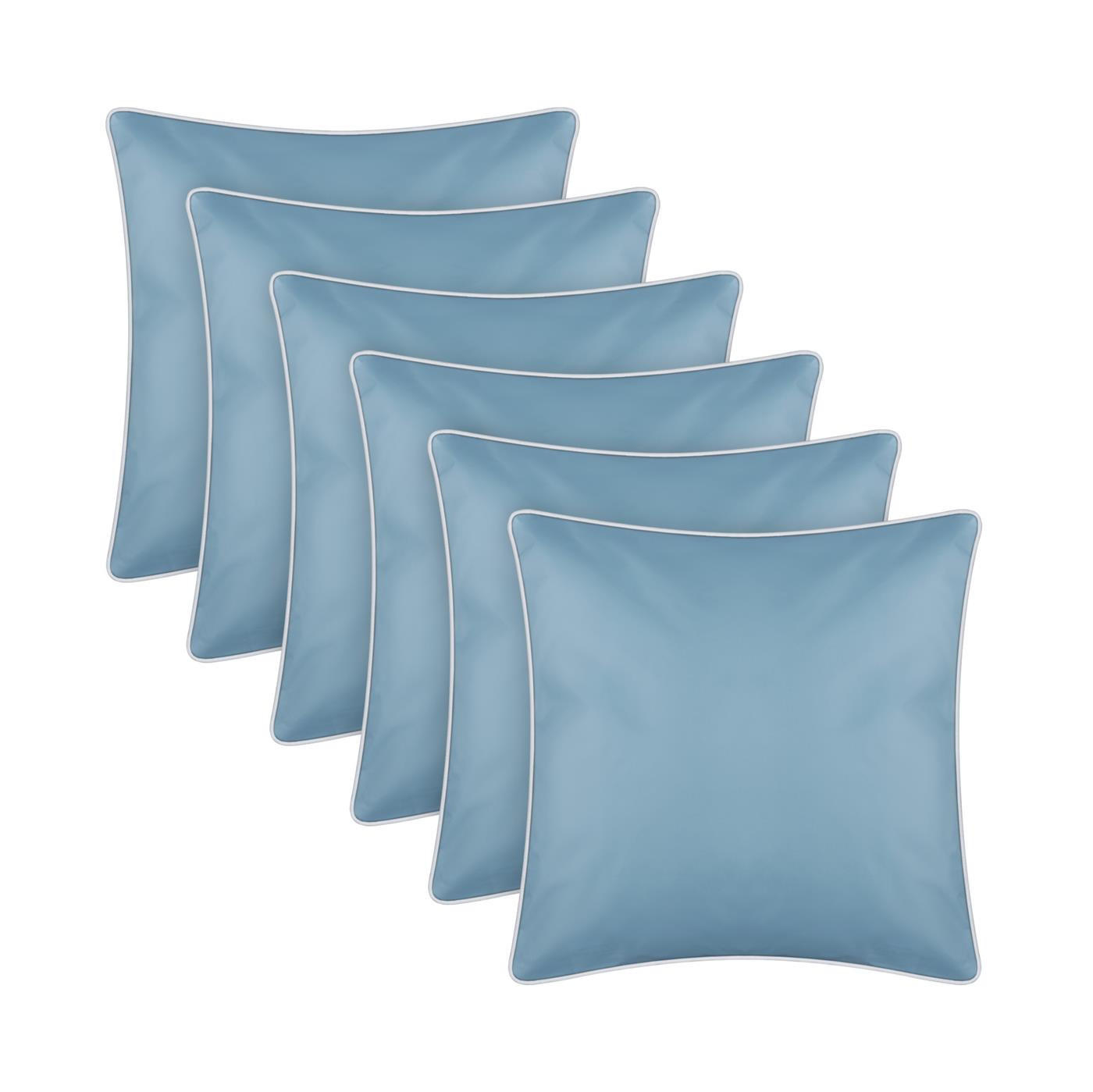 OUTDOORKISSEN 45x45 cm wasserabweisend Türkis 6er-Pack - Türkis, Kunststoff (45/45cm)