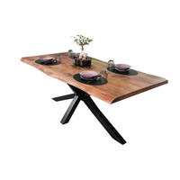 ESSTISCH CALI - Schwarz/Braun, Holz/Metall (100/240/77cm) - SAM