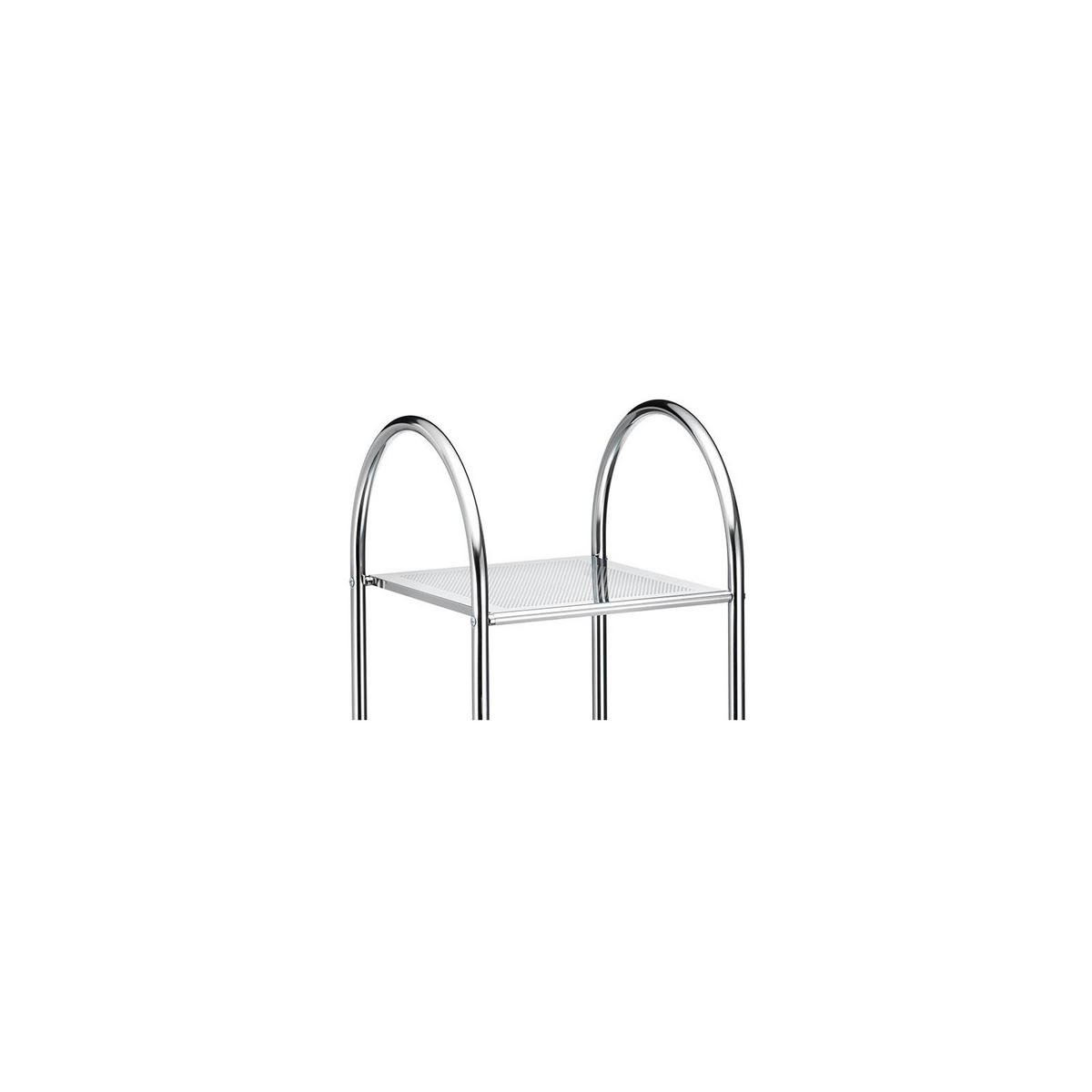 BADREGAL PLAYA - Chromfarben, Metall (34/86/37cm) - CARO-Möbel