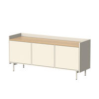 NÍZKÝ NÁBYTEK POD TELEVIZI Velina Krémová 140 x 63 cm se 3 dveřmi - krémová, kompozitní dřevo (140/63/40cm) - Vicco