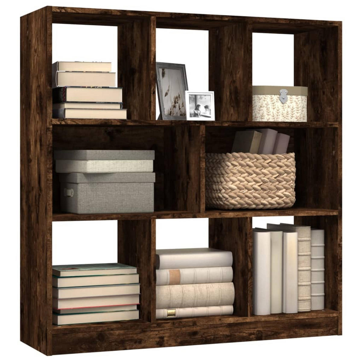 BÜCHERREGAL Räuchereiche 97,5/29,5/100 Cm Holzwerkstoff - Dunkelbraun, Holzwerkstoff (29.5/100/97.5cm) - vidaXL