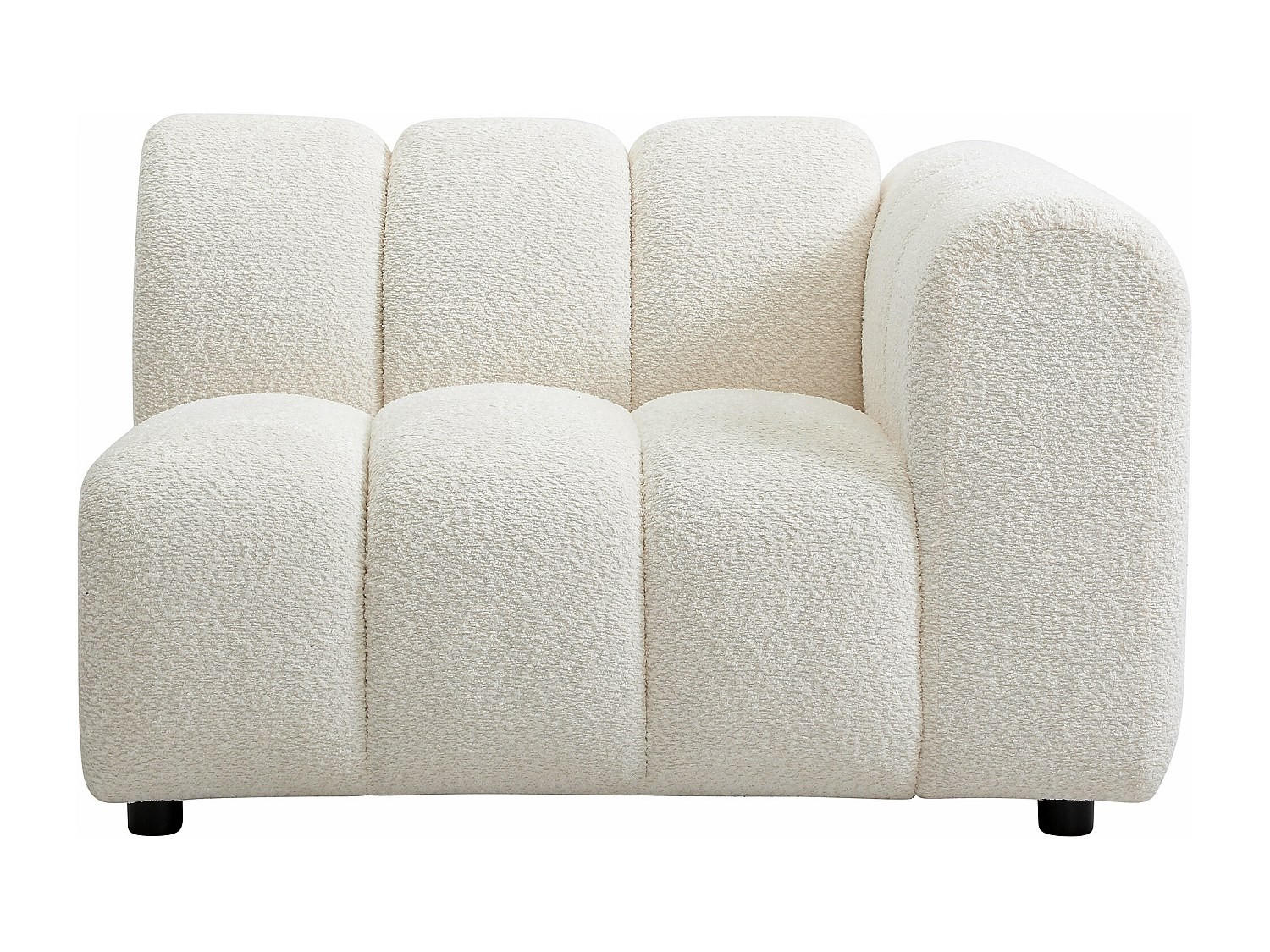 SESSEL mit gerader Rückenlehne - 1 Person - stoff - gebrochenes weiß Jutini - Weiß, Kunststoff/Textil (116/72/98cm) - Vente-Unique