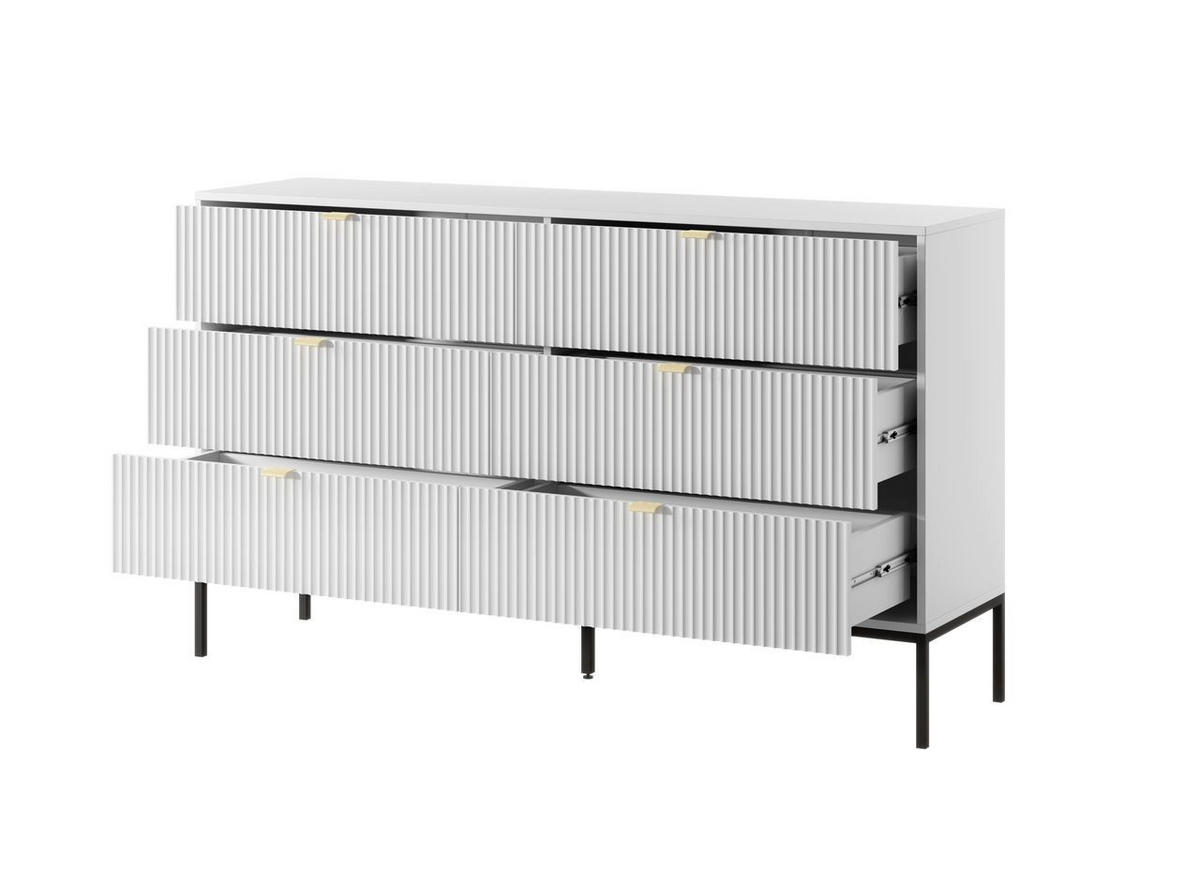 KOMMODE – NKS154 – 154 cm – NOVA – Weiß - Weiß, Holzwerkstoff (154/91/39cm) - hi-markt
