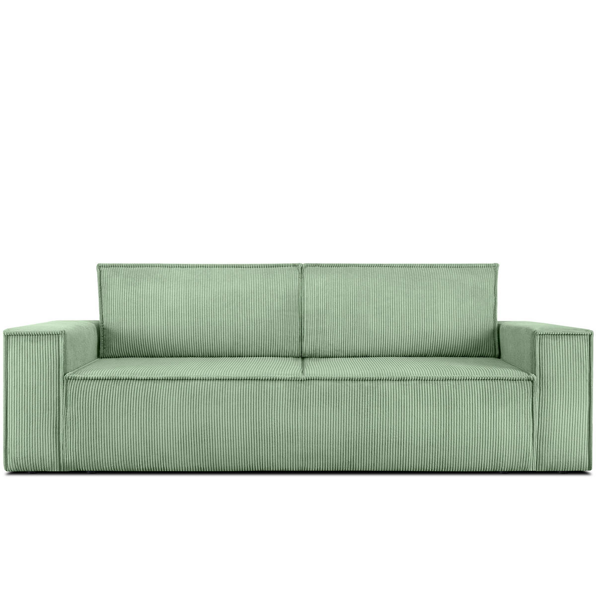 3-SITZER-SCHLAFSOFA NAPI in Pet Friendly Cord-Stoff, mintfarben - Schwarz/Mintgrün, Textil (244/89/101cm) - KONSIMO®