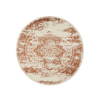 VINTAGE-TEPPICH Suki ø 160 cm rund - Creme/Orange, Kunststoff (160/160cm) - benuta