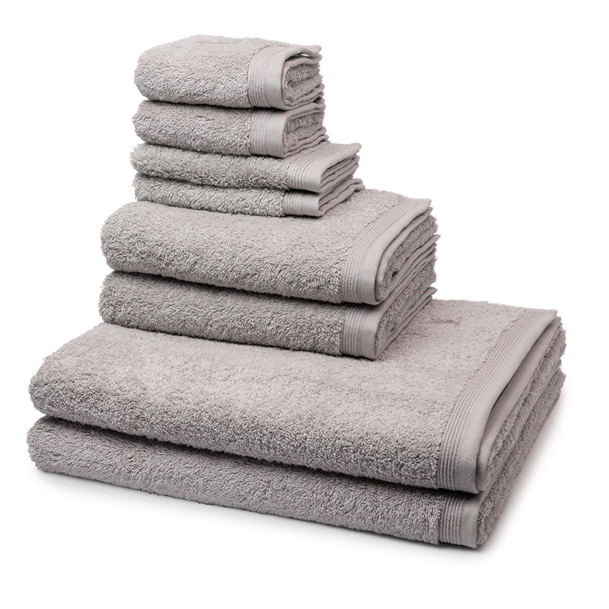 FROTTIERSET Superwuschel 8-teilig - Taupe, Textil (50/100cm) - MÖVE