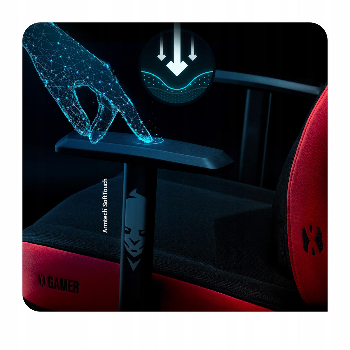 GAMINGSTUHL X-GAMER - Rot/Schwarz, Metall (68/118/56cm) - Diablo Chairs
