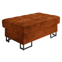 POLSTERHOCKER Laris - Schwarz/Bronzefarben, Holz/Textil (106/44/67cm) - MIRJAN24