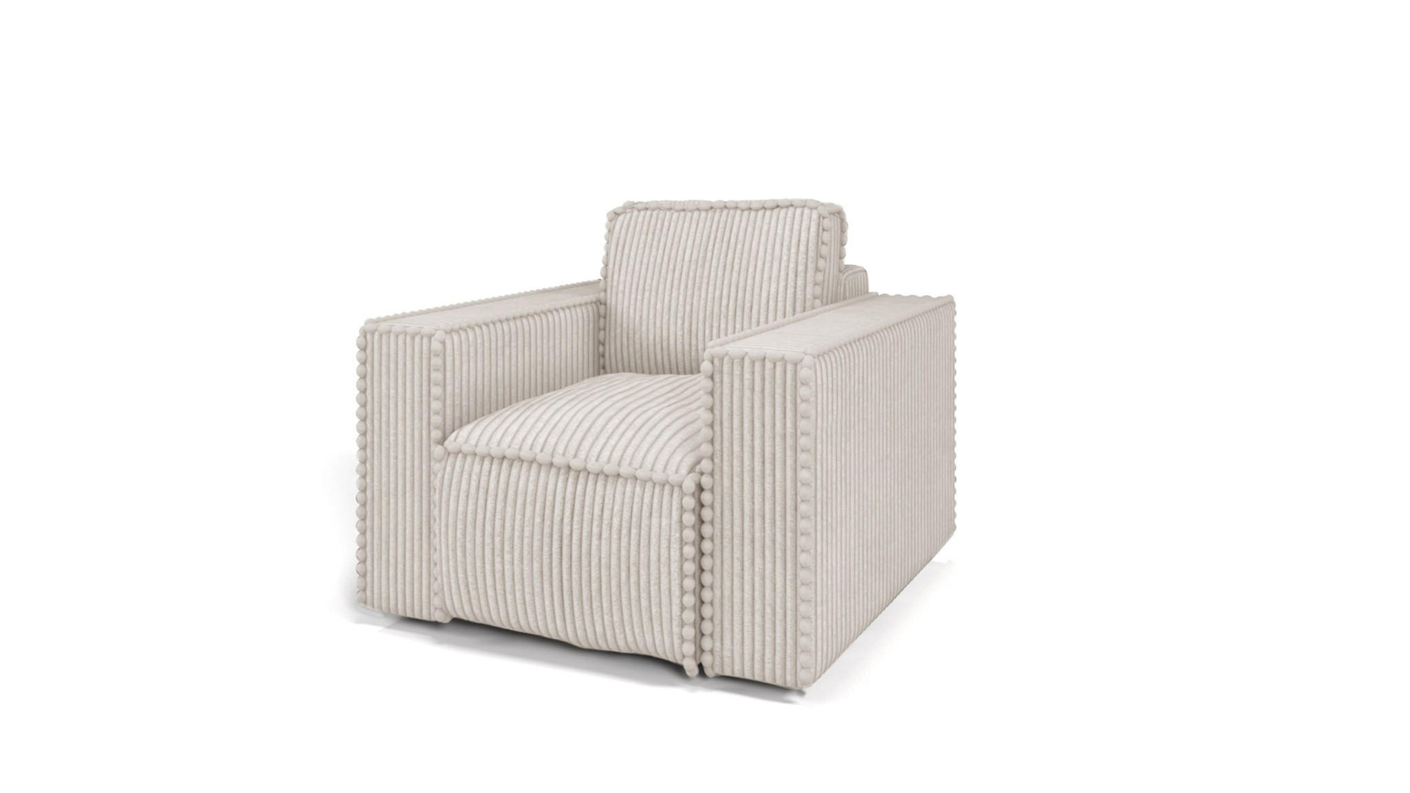 SESSEL Vajana - Creme, Holzwerkstoff/Textil (85/86/102cm) - Fun Möbel