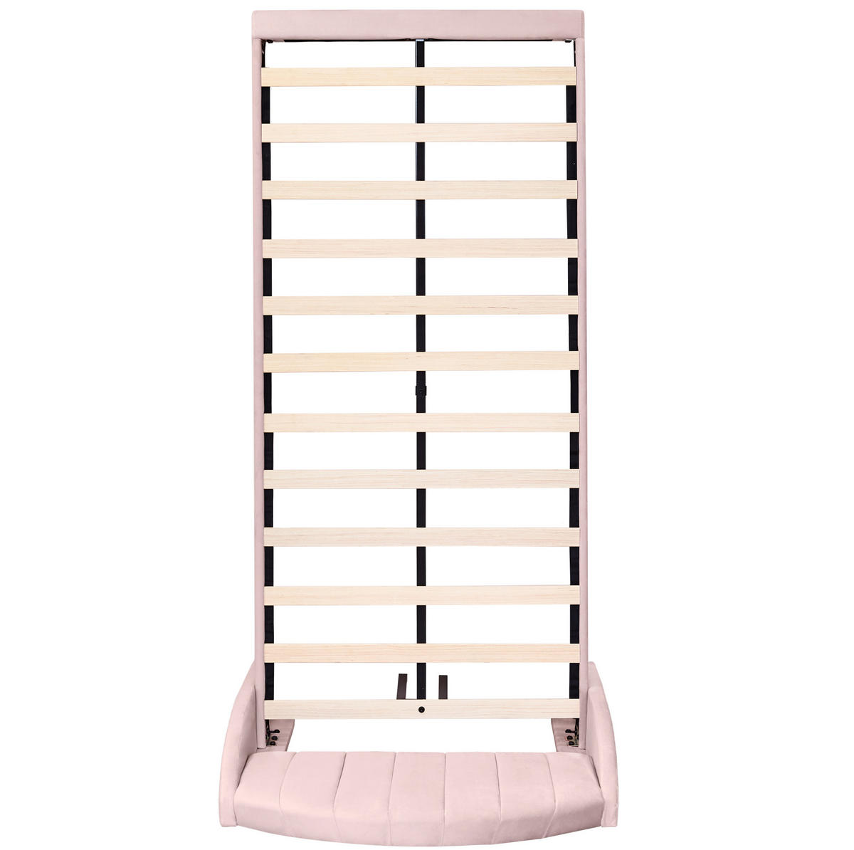 POLSTERBETT 90/200 cm mit Lattenrost, gepolstertem Kopfteil und Samtbezug, Pink - Rosa, Textil (90/200cm) - Redom