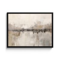 POSTER MIT RAHMEN Moderne Kunst - Abstrakt - Beige 80x60 cm - Beige, Papier (80/60cm) - MuchoWow