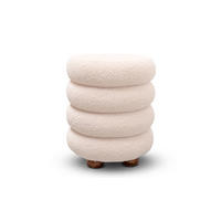HOCKER NOLLIE 34/34/40 cm Beige - Beige/Braun, Holz/Textil (34/40/34cm) - Lookway