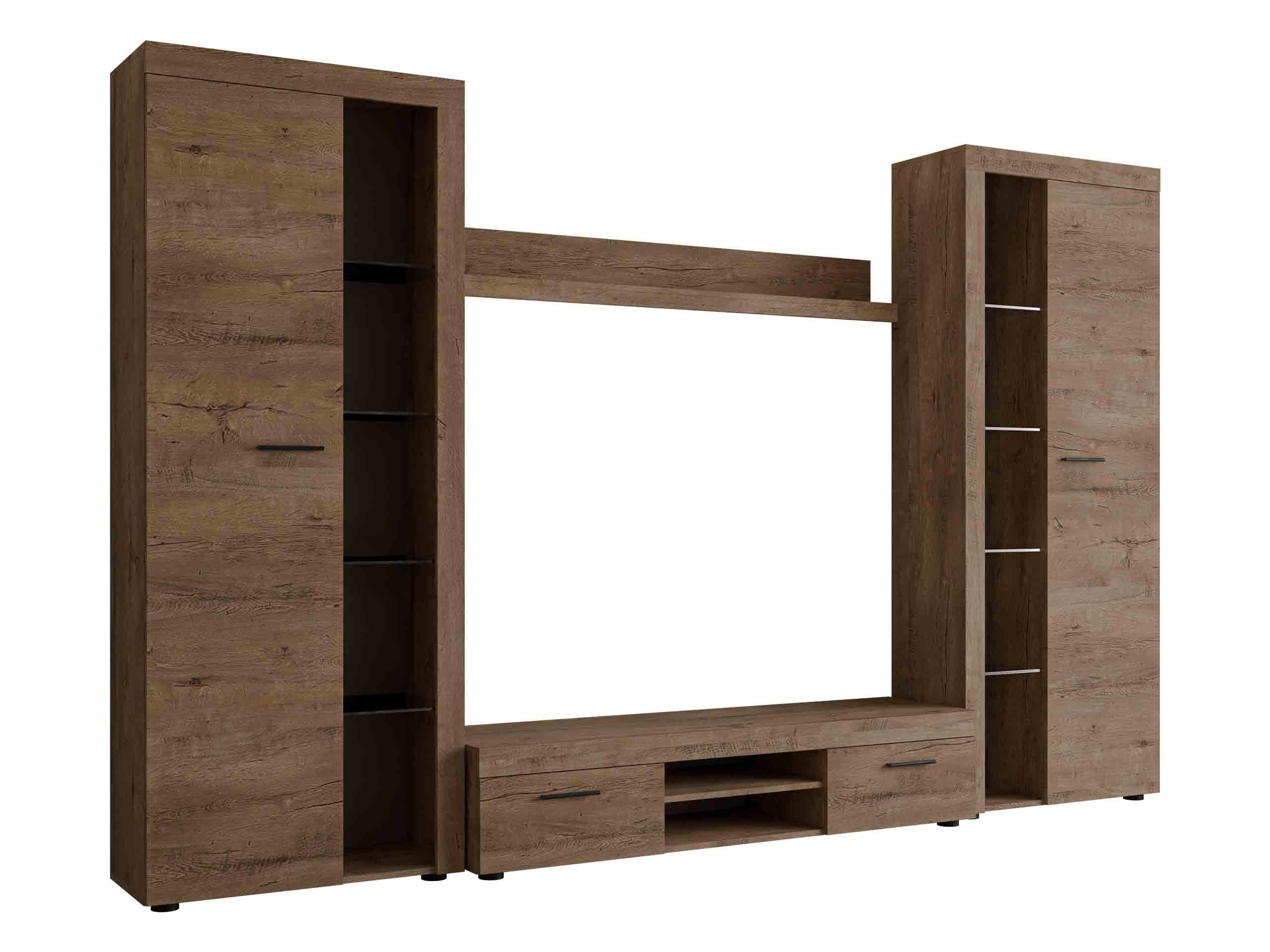 WOHNWAND Rumba XL - Eichefarben, Holzwerkstoff (300/190/40cm) - MIRJAN24