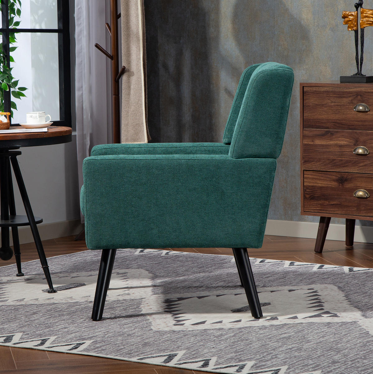 SESSEL 68/76/88 cm Retro Green aus Upholstered - Waldgrün, Textil (76/88/68cm) - OKMYHOME
