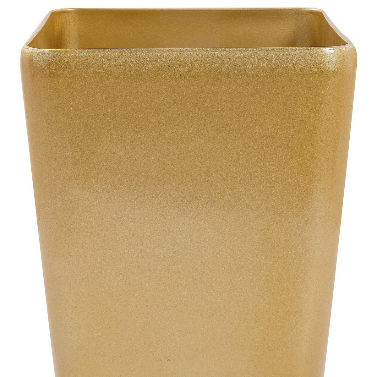 BLUMENTOPF gold rechteckig 40/40/76 cm Modi - Goldfarben, Stein (76cm) - Beliani