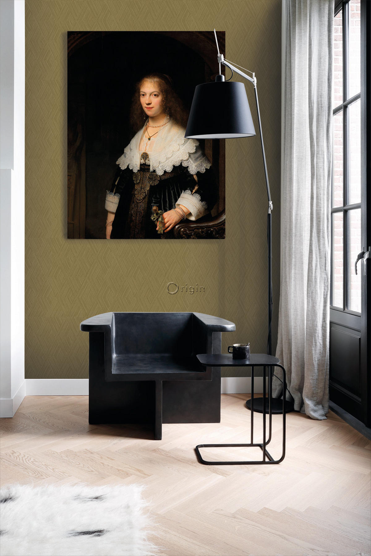 TAPETE 3D-Muster 50 x 900 cm - Gelb, Papier (50/900cm) - Origin Wallcoverings