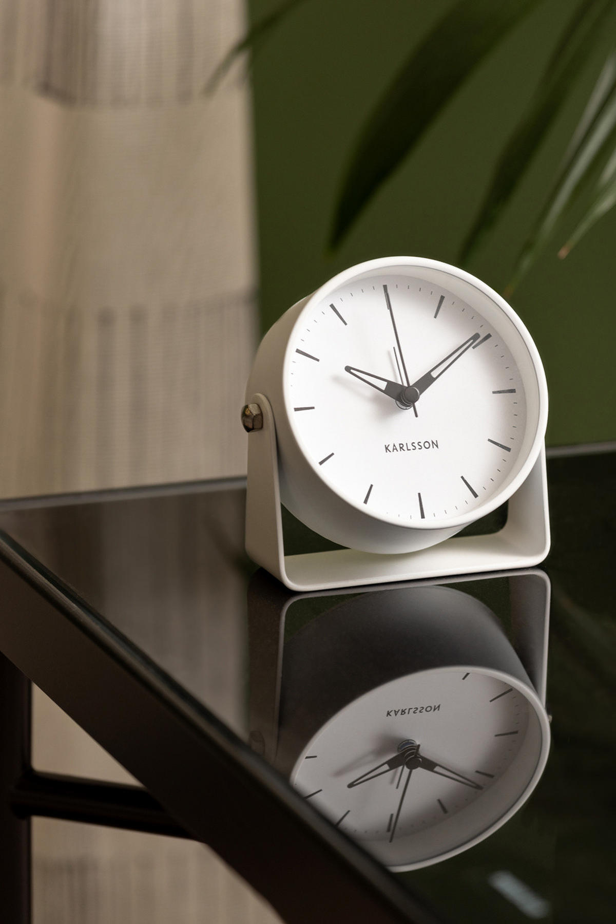 WECKER Calm Ø 9,5 cm - Weiß, Metall (10.5/11/4.4cm)