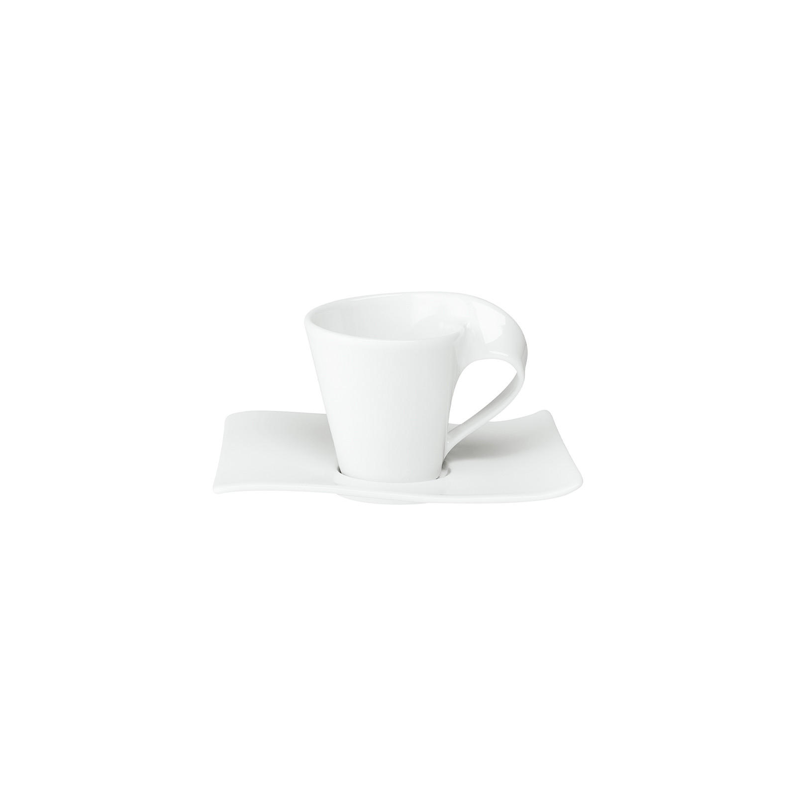 ESPRESSOTASSE MIT UNTERTASSE NewWave weiß 80 ml - Weiß, Keramik (11.5/8.8/14cm) - Villeroy & Boch