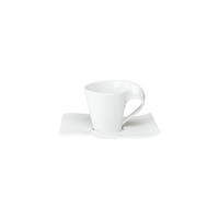 ESPRESSOTASSE MIT UNTERTASSE NewWave weiß 80 ml - Weiß, Keramik (11.5/8.8/14cm) - Villeroy & Boch