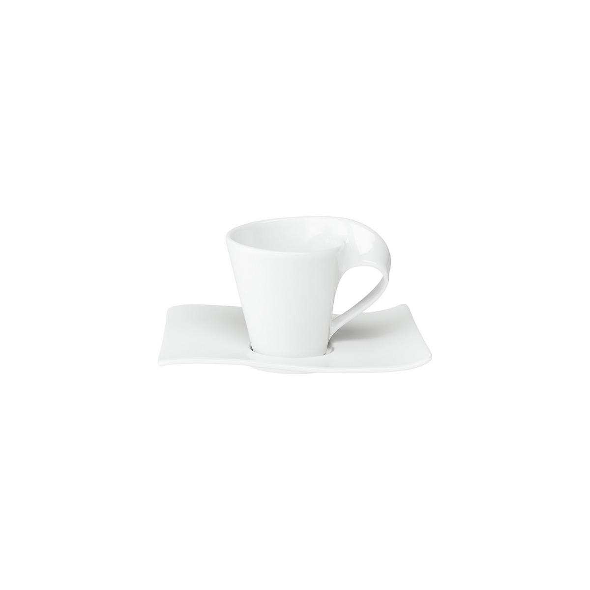 ESPRESSOTASSE MIT UNTERTASSE NewWave weiß 80 ml - Weiß, Keramik (11.5/8.8/14cm) - Villeroy & Boch