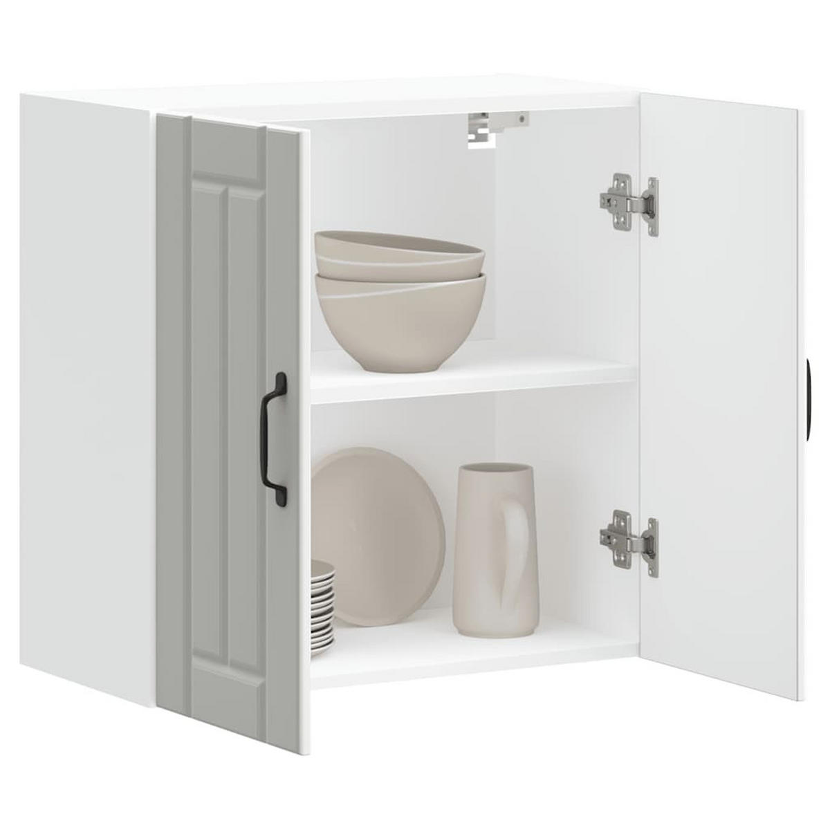 KÜCHENOBERSCHRANK Lucca mit 1 Ablage 60/31/60 cm aus Holzwerkstoff Weiß - Weiß, Holz (60/60/31cm) - vidaXL