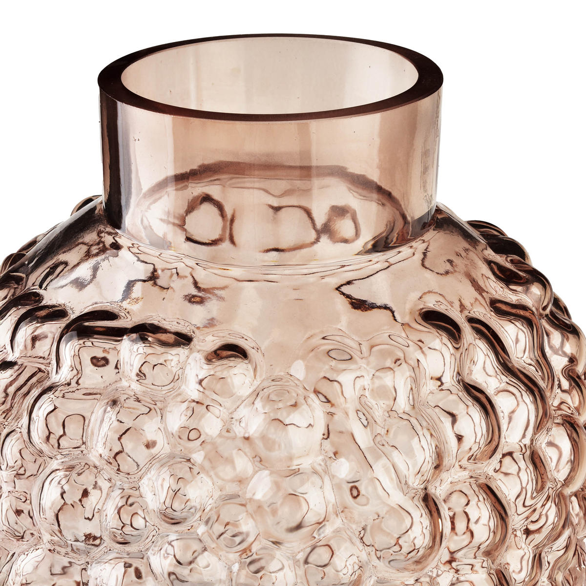 VASE Serenite Beige 18.5/18.5/20.5 cm Glas - Beige, Glas (20.5cm) - Mondex