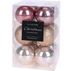 WEIHNACHTSKUGELN 12er-Set Ø 6 cm - Rosa, Kunststoff (11.8/17.7/11.8cm) - Home Styling Collection