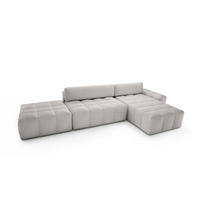 ECKSOFA mit Schlaffunktion Liptitz La, Hellgrau - Hellgrau, Textil (100/363cm) - Fedve
