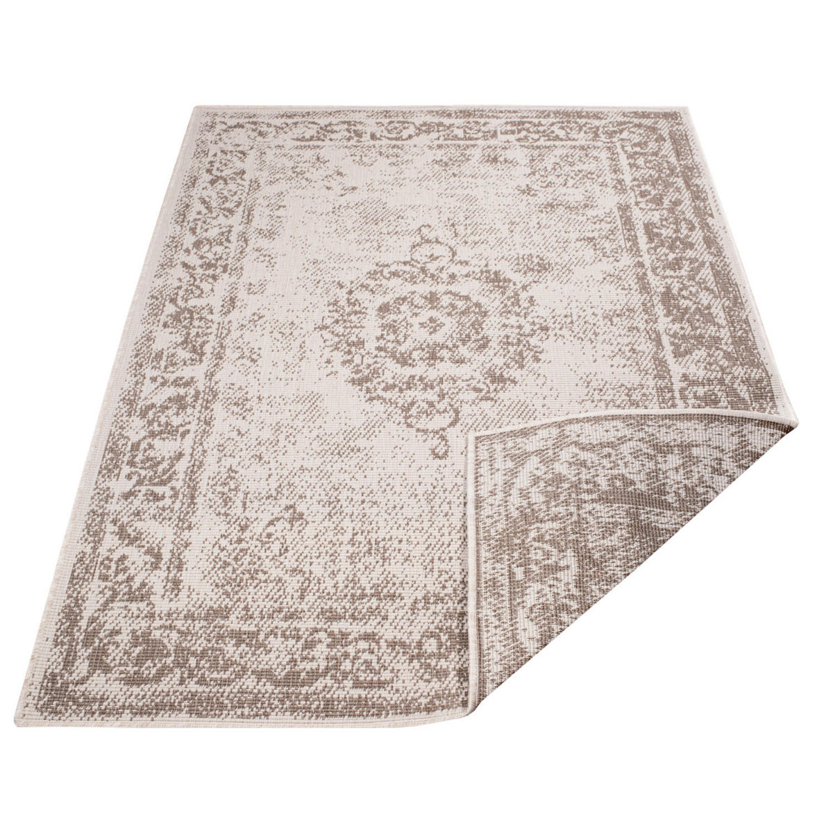 OUTDOOR-TEPPICH DuoRug 5577 Creme 120x170 cm - Beige, Textil (120/170cm) - carpet city